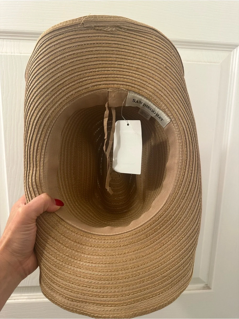 San Diego Hat Company Tan Straw Cowboy Hat with Gold Accents